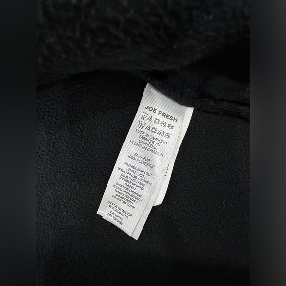 Joe Fresh Sherpa Jacket, Boys, Medium, Size 7-8, Charcoal Gray - Picture 4 of 7